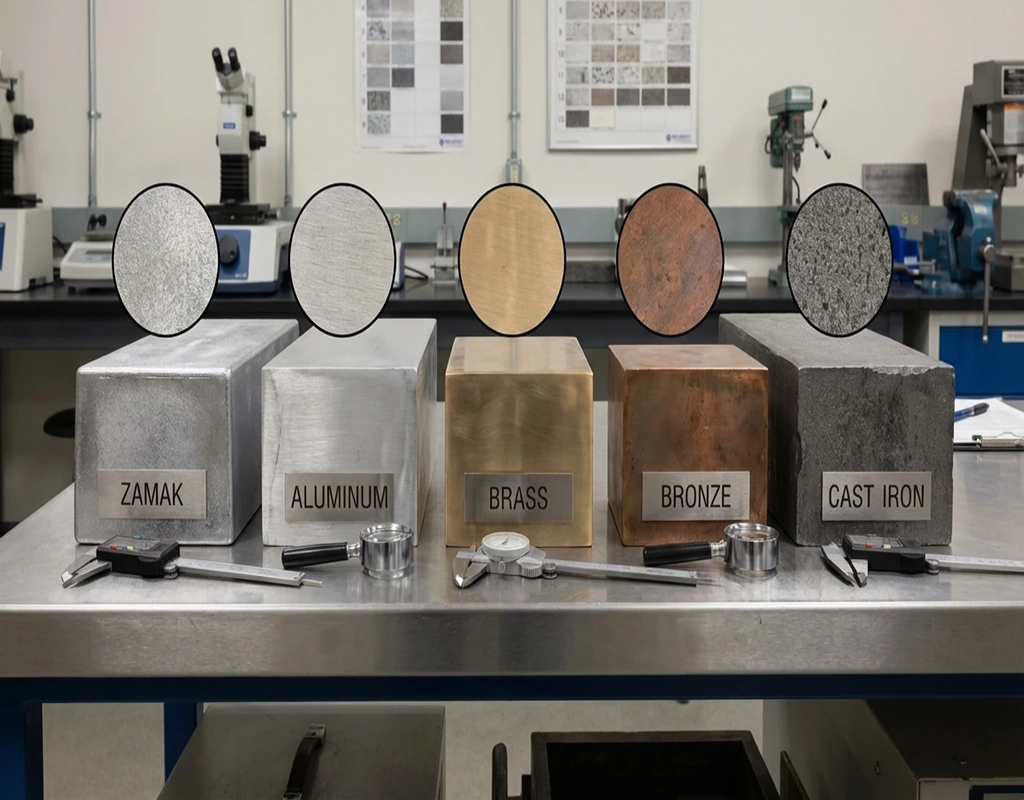 نبرد آلیاژها: راهنمای جامع و مهندسی مقایسه زاماک با آلومینیوم، برنج و سایر فلزات ریختهگری