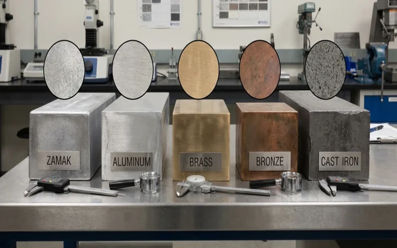 نبرد آلیاژها: راهنمای جامع و مهندسی مقایسه زاماک با آلومینیوم، برنج و سایر فلزات ریخته‌گری